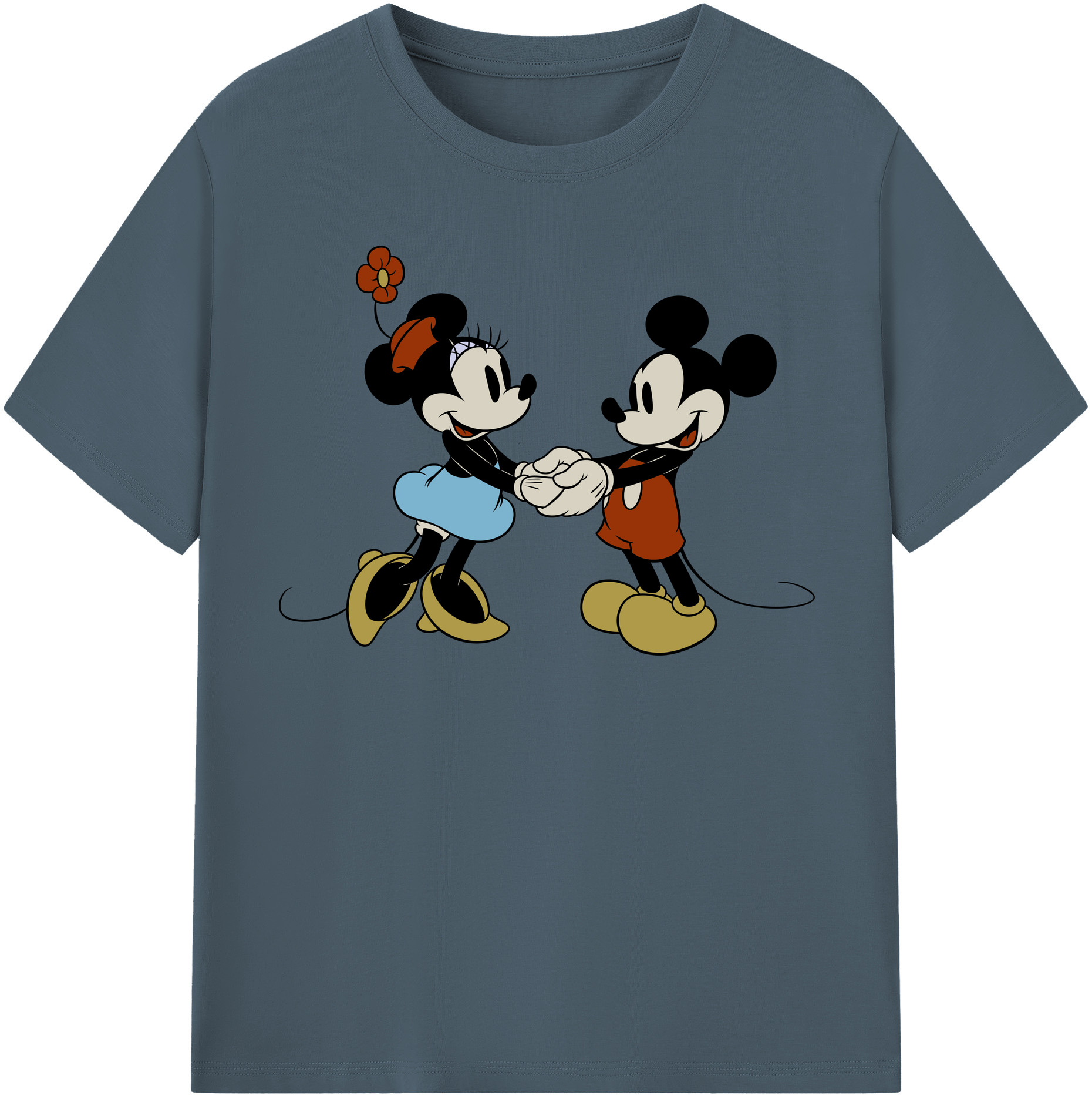 （画像用） ミッキーマウス Mickey Mouse 綿100％半袖Tシャツ（フロントプリント）